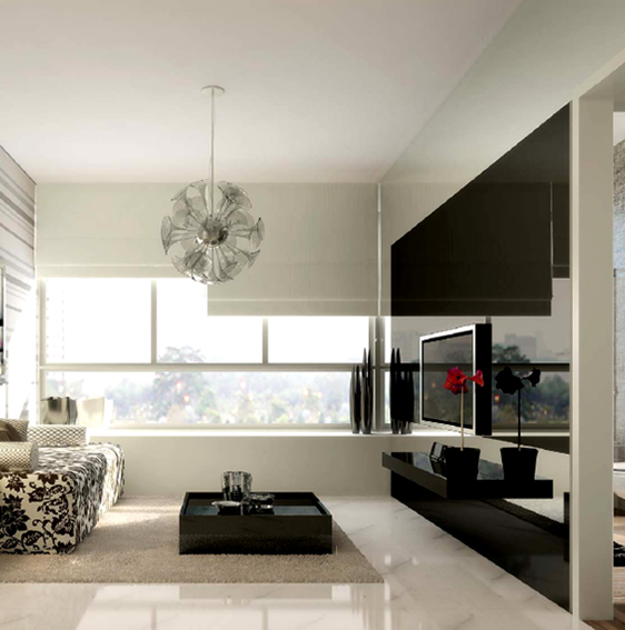 Elegant interior shades by MaestroShield, offering light control and privacy with a sleek design that complements modern home interiors