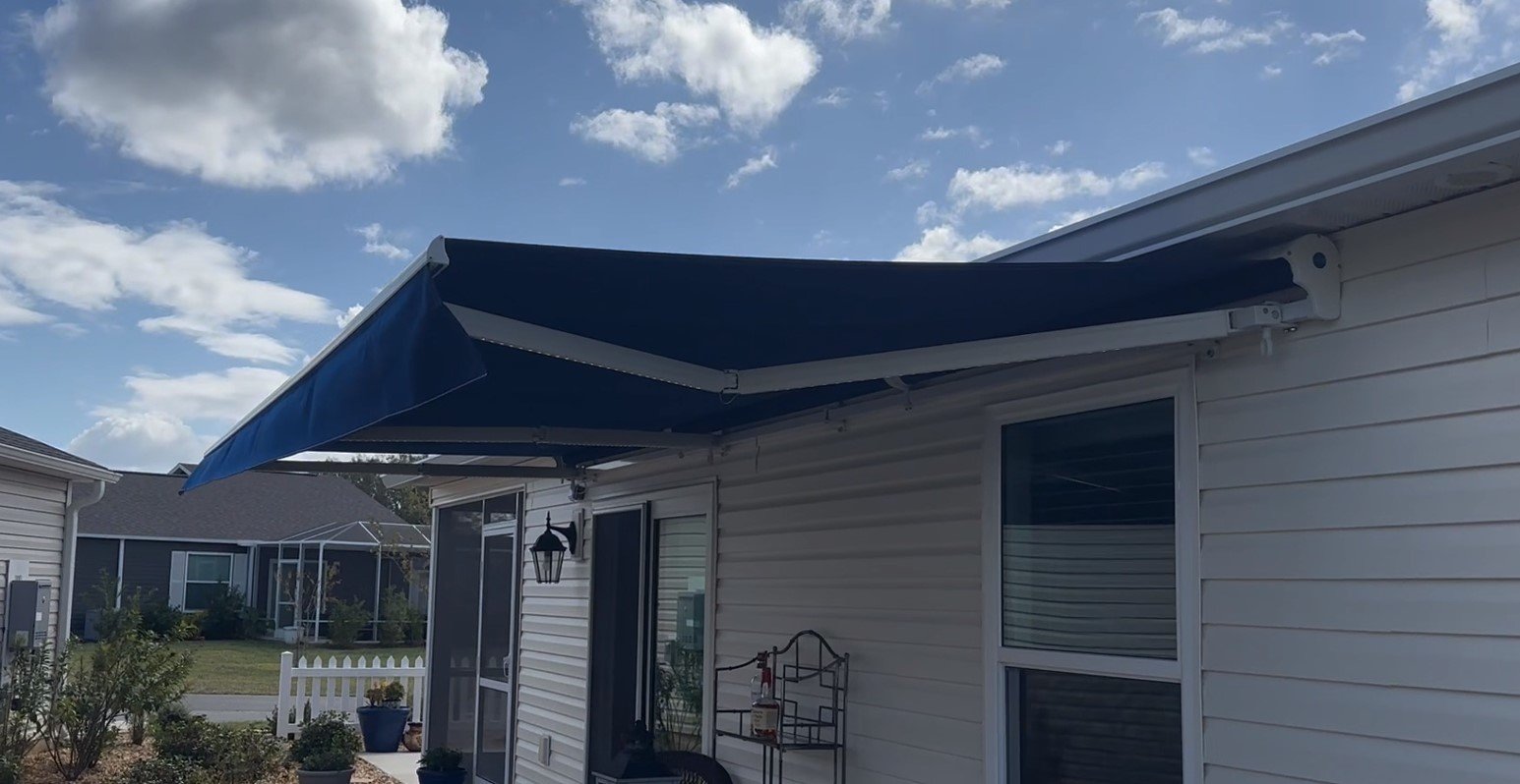 Retractable awning installation in Central Florida