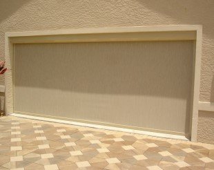 Motorized Garage Door privacy screen with remote control