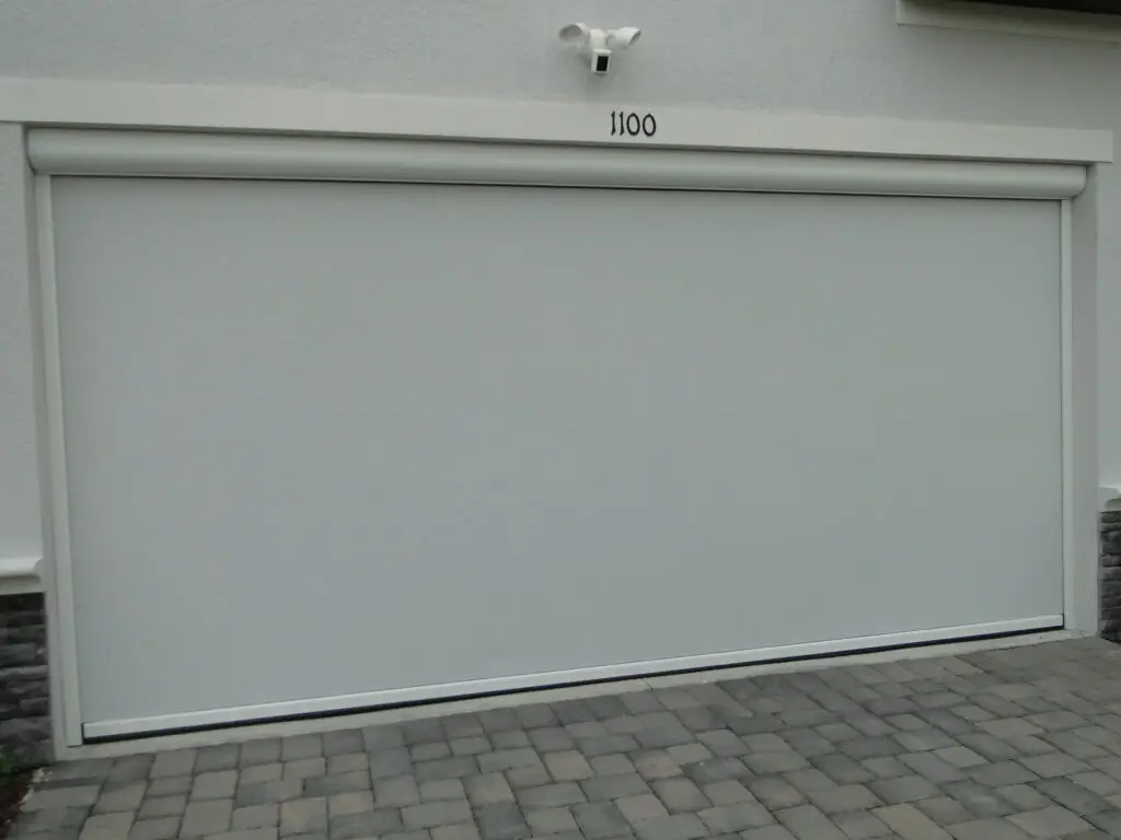 Solar garage door screen